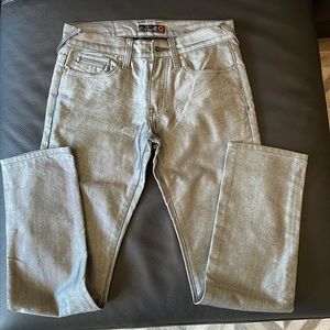 Mens G by Guess Korbin Slimfit Silver/Black Metallic Jeans